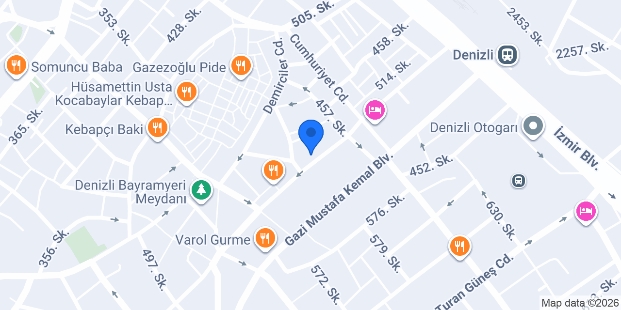 FuzulEv Denizli Şube konumu