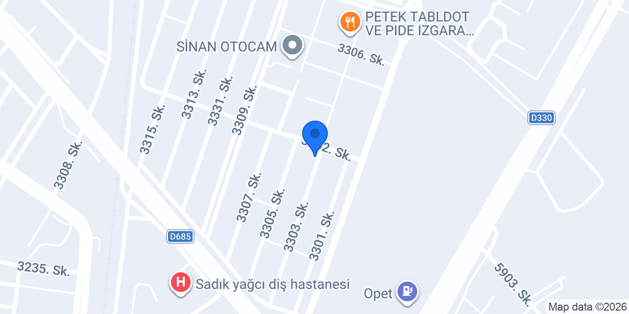 Isparta Far Hastanesi konumu
