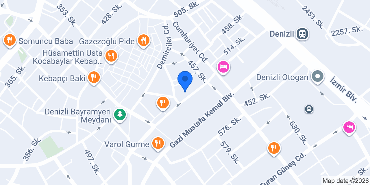 Turkish Bank-denizli Şubesi konumu