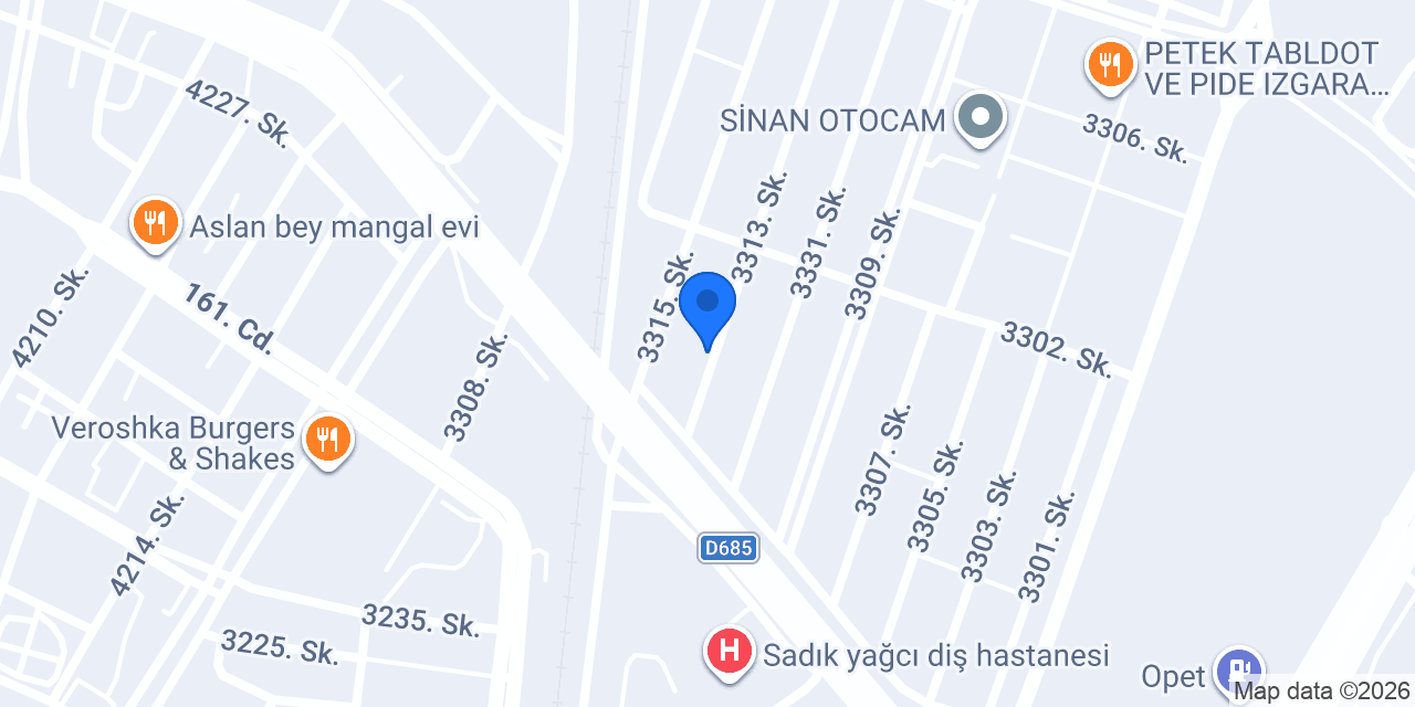 Yıldızlar Mercedes konumu