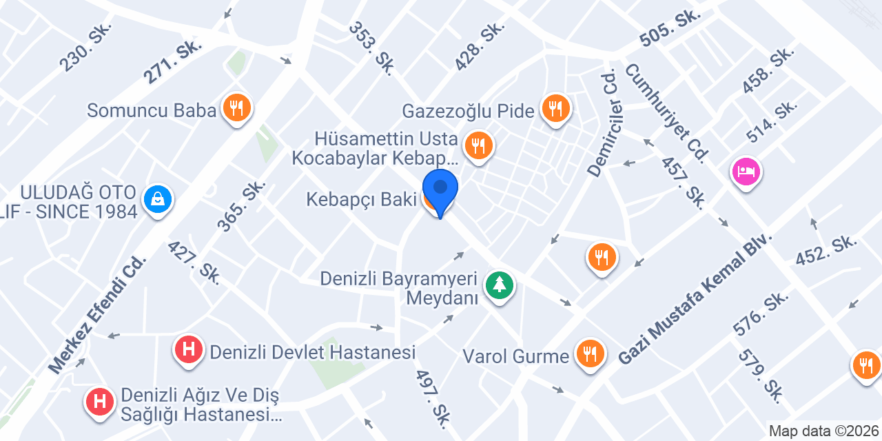 Kebapçı Mehmet Usta konumu