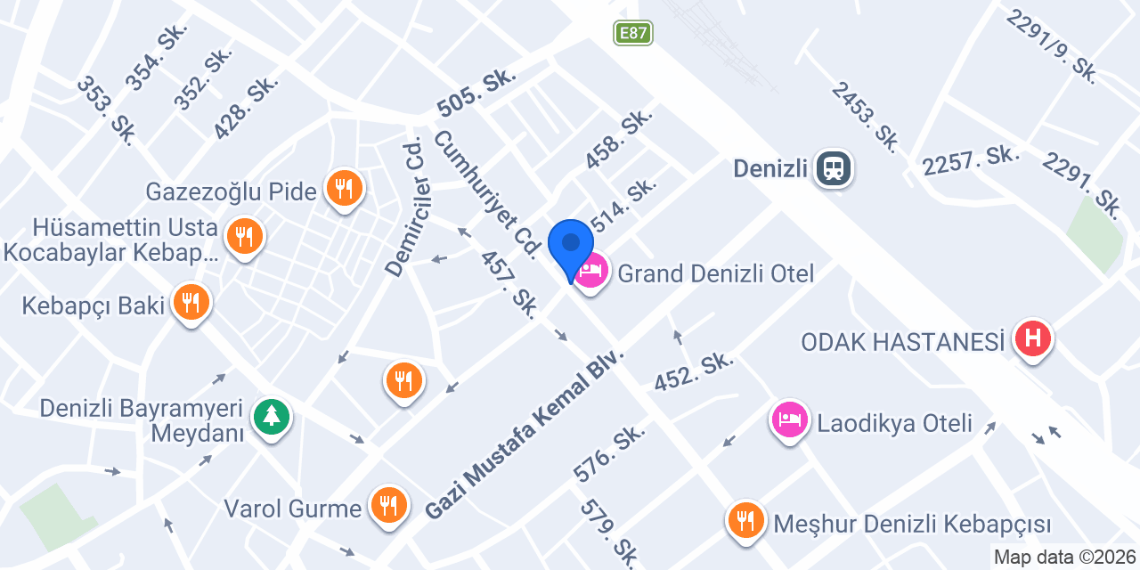 DENİZLİ TAKSİ konumu
