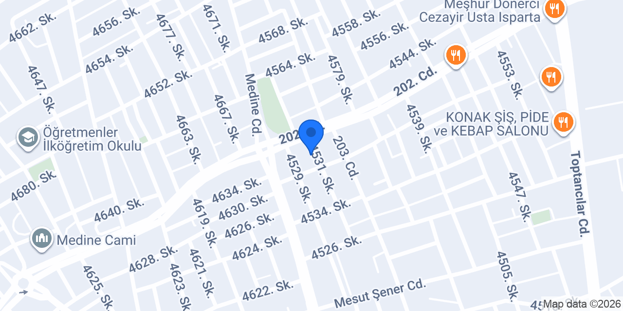Gül Çiğ Köfte konumu