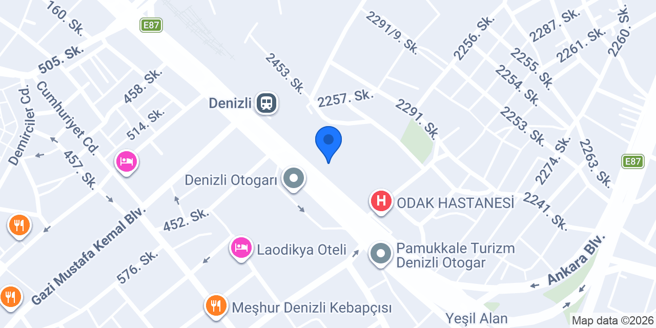 Denizli Hesaplı Taksi konumu