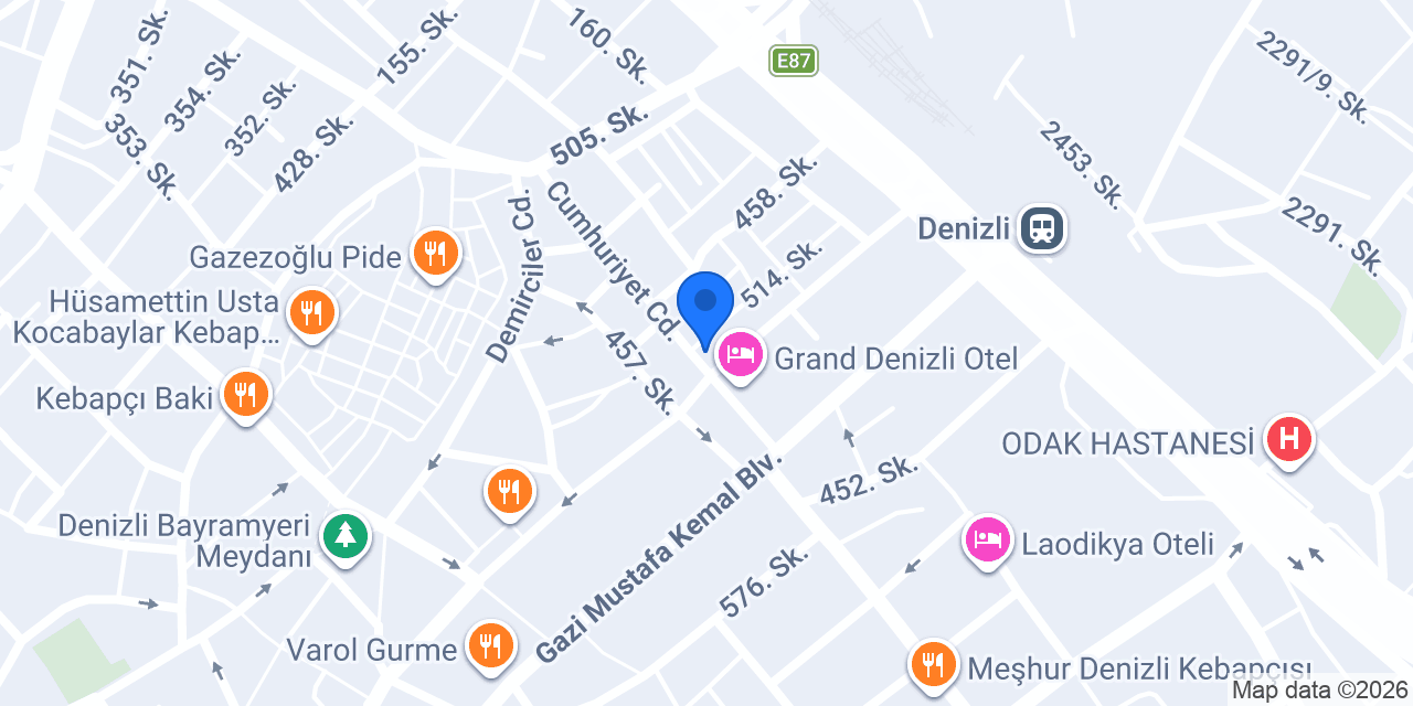 Katılımevim Denizli Şube konumu