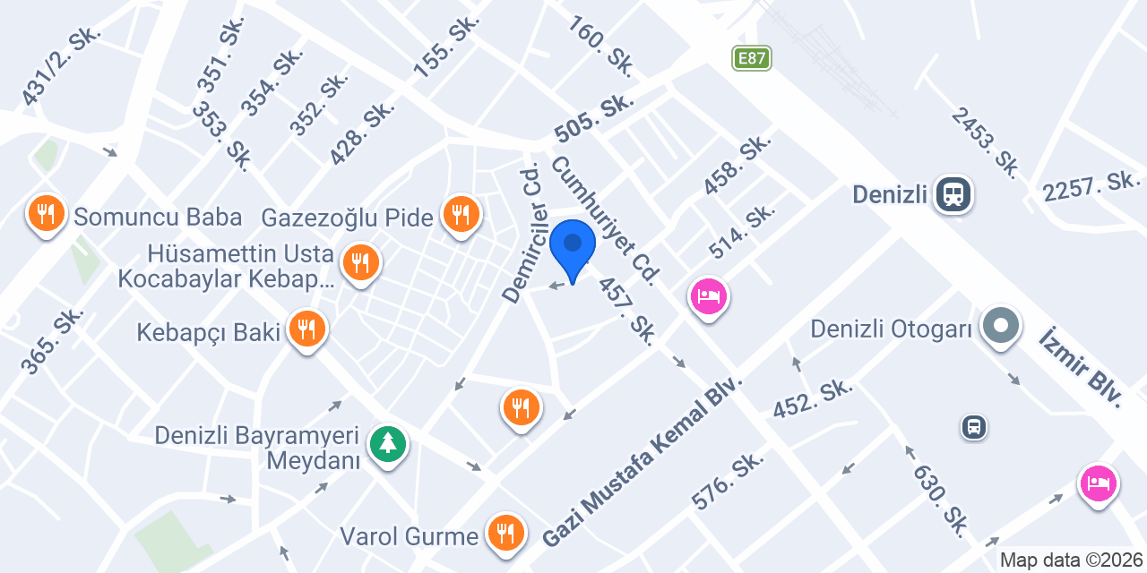 Denizli Matbaa konumu