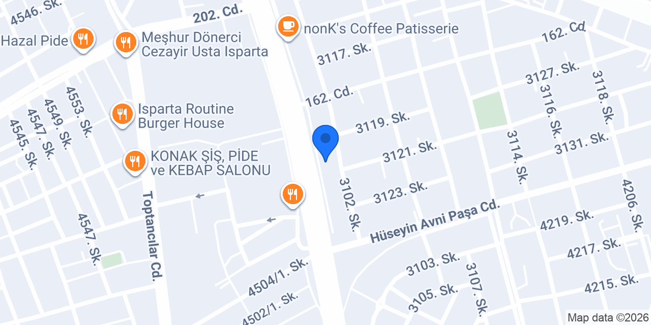 Pasaport Pizza Modern Evler konumu