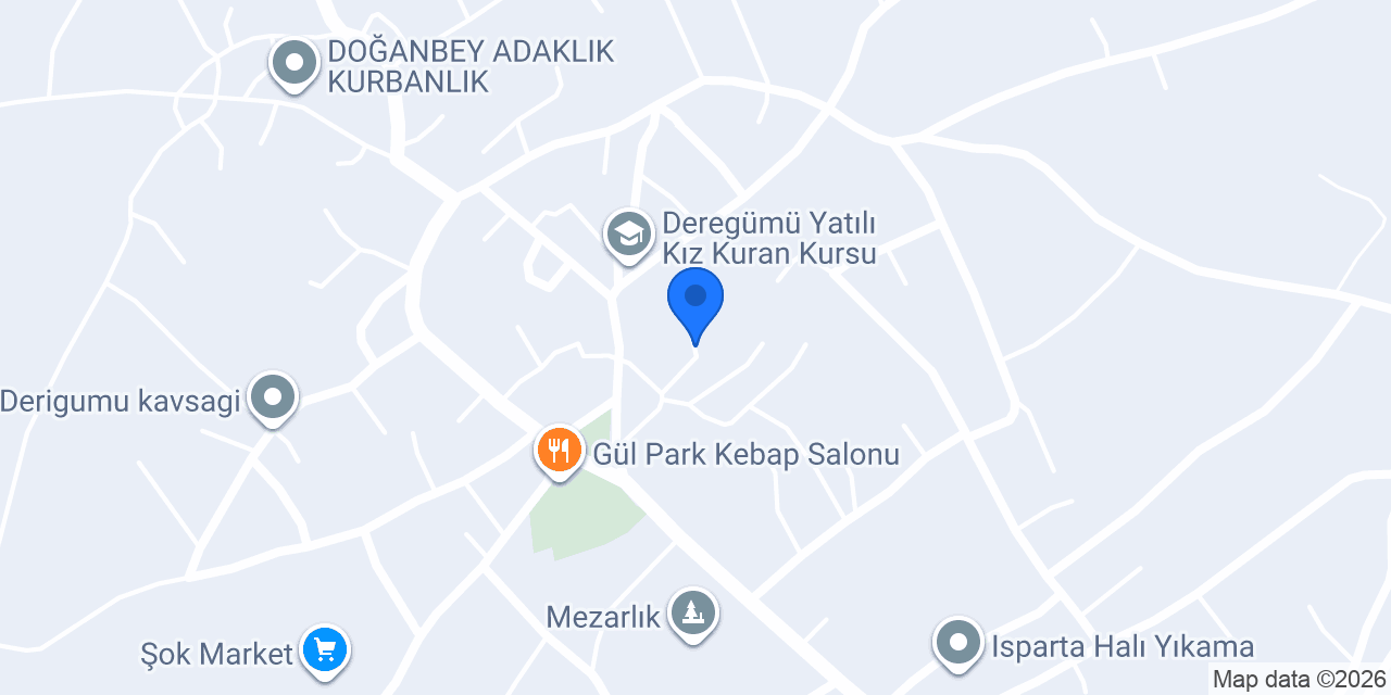 Isparta Gökoğlu Elektrik konumu