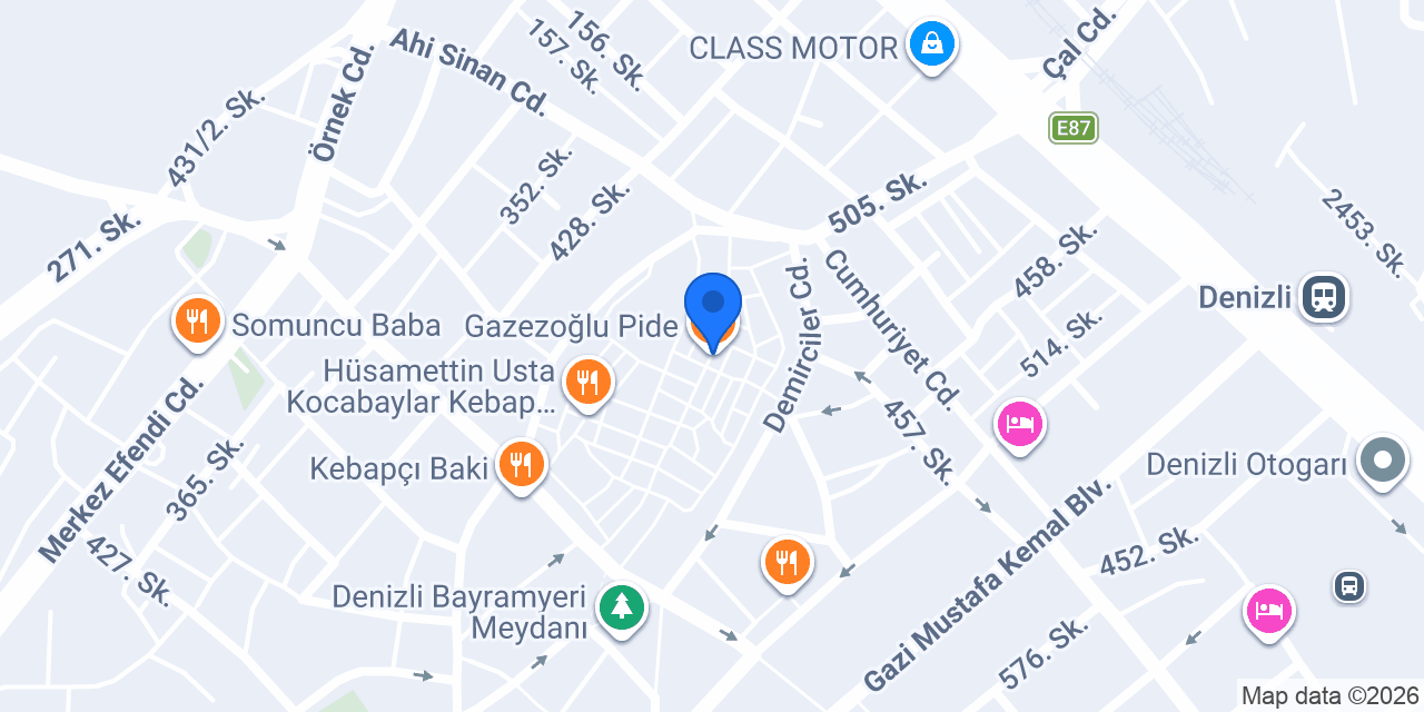 Gazezoğlu Pide konumu