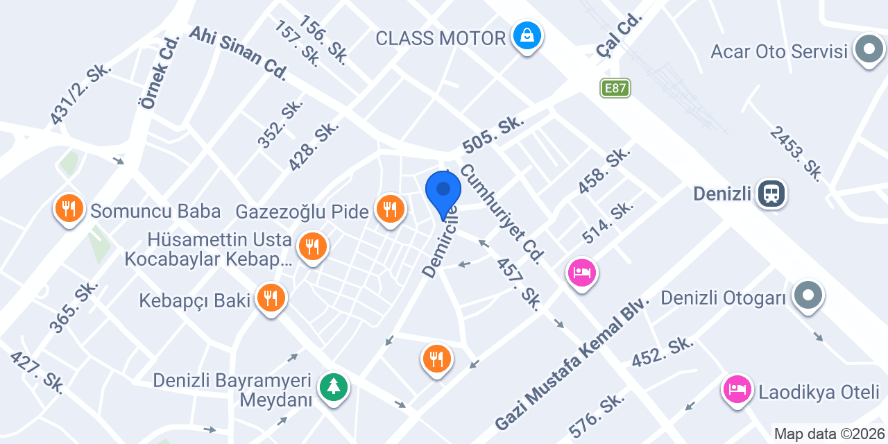 YSN Anahtar Denizli Acil Çilingir konumu