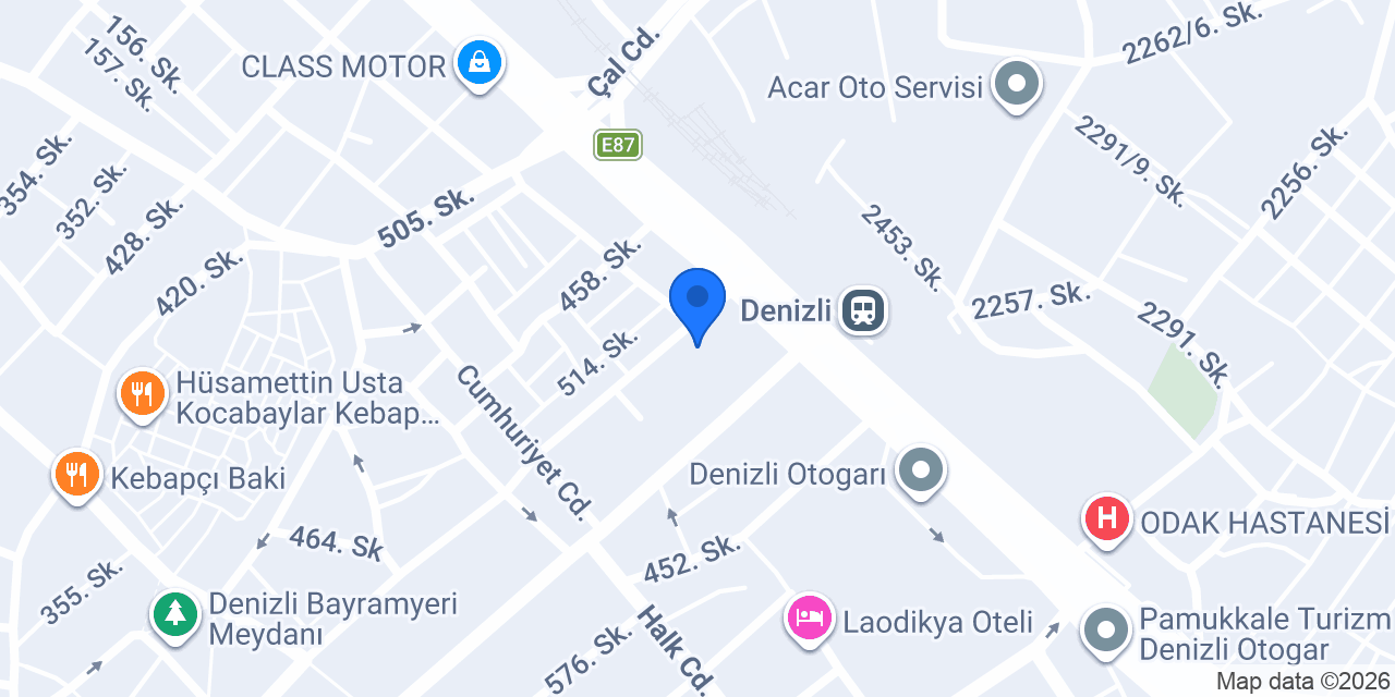 Coşkun Otomotiv konumu
