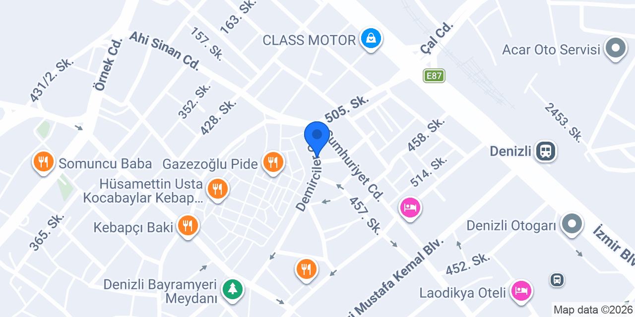 Hisar Turizm - Denizli Şubesi konumu