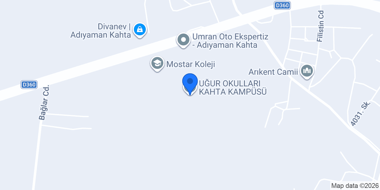 UĞUR OKULLARI KAHTA KAMPÜSÜ konumu