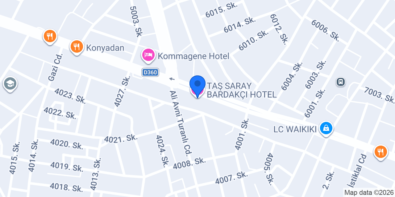 TAŞ SARAY BARDAKÇI HOTEL konumu