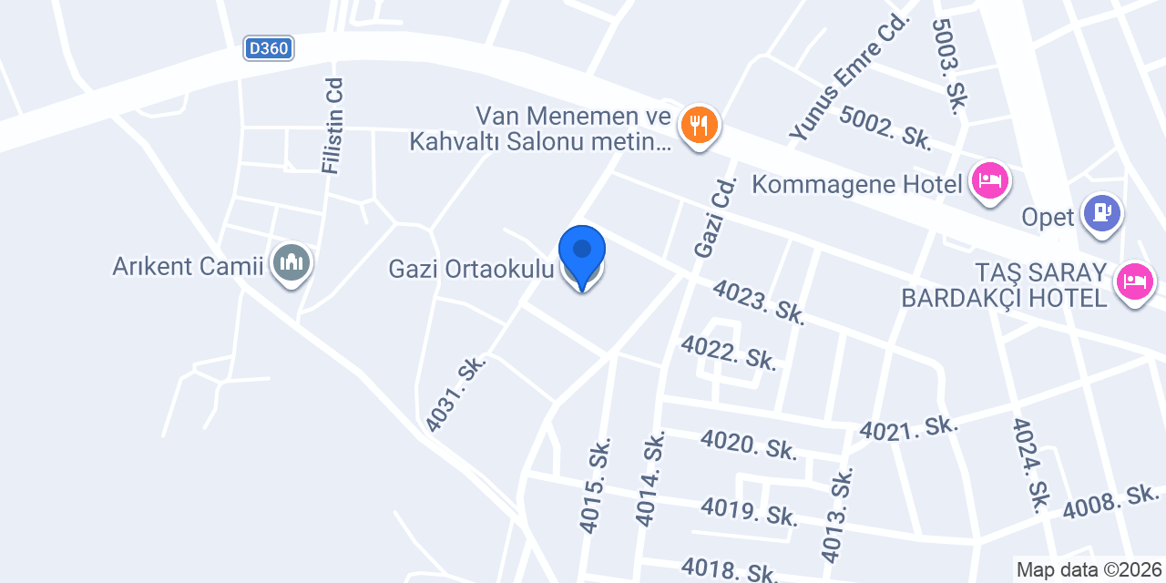 Gazi Ortaokulu konumu