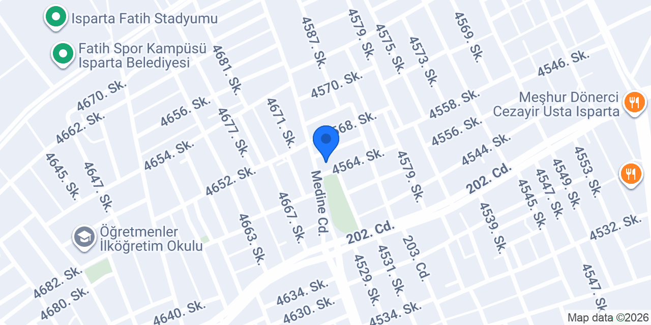 Isparta B&B konumu