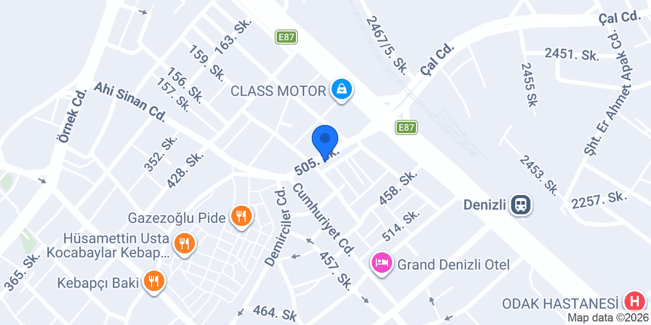 Denizli Elektrikli Çit Toptancısı konumu