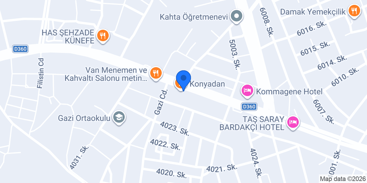Maraşlıoğlu Pastanesi konumu