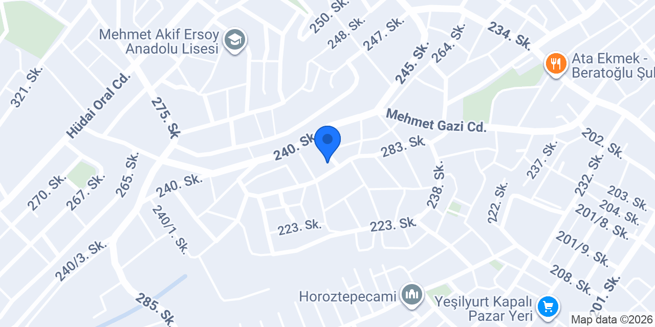 Turkuaz Cam Mozaik konumu