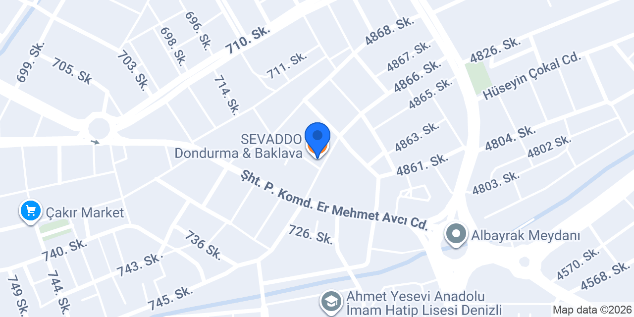 SEVADDO Dondurma & Baklava konumu