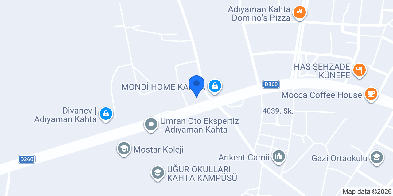 Kahta Deva Partisi İlçe Başkanlığı konumu