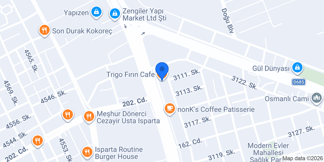 Trigo Fırın Cafe konumu