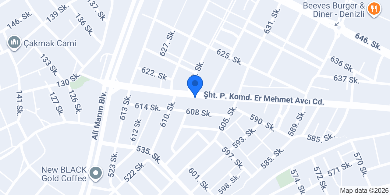 Denizli Kedi Oteli konumu