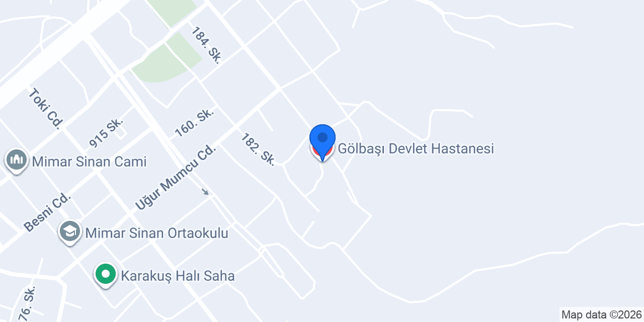 Gölbaşı Devlet Hastanesi konumu