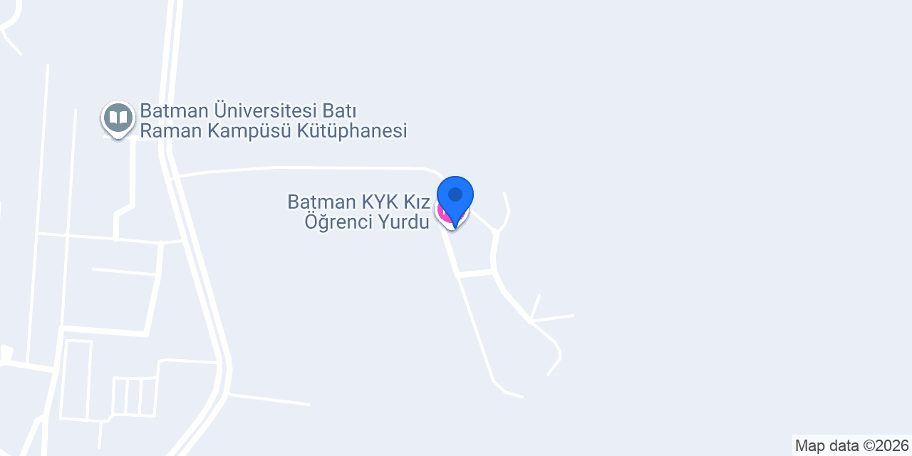 Batman KYK Kız Öğrenci Yurdu konumu