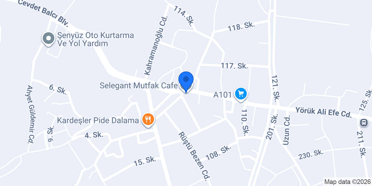 Selegant Mutfak Cafe konumu