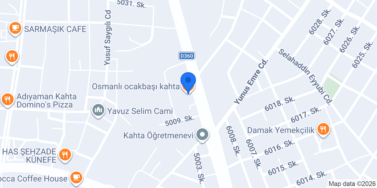 Osmanlı ocakbaşı kahta konumu