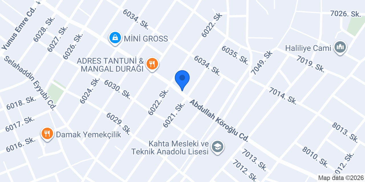 Trend Pizza ve Hamburger Kahta konumu