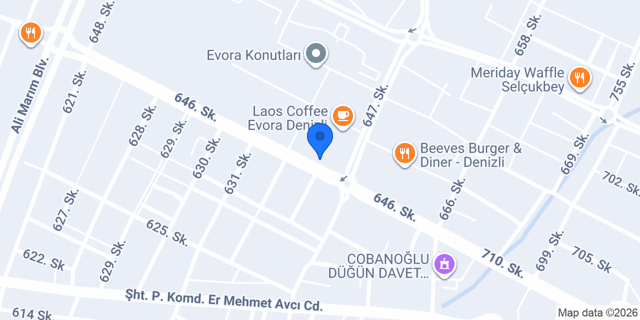 Maydonoz Döner Denizli Evora konumu