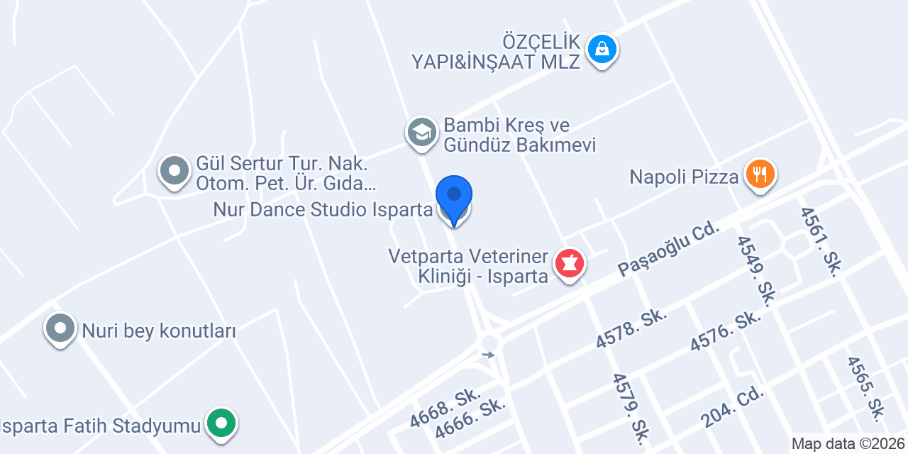 Nur Dance Studio Isparta konumu