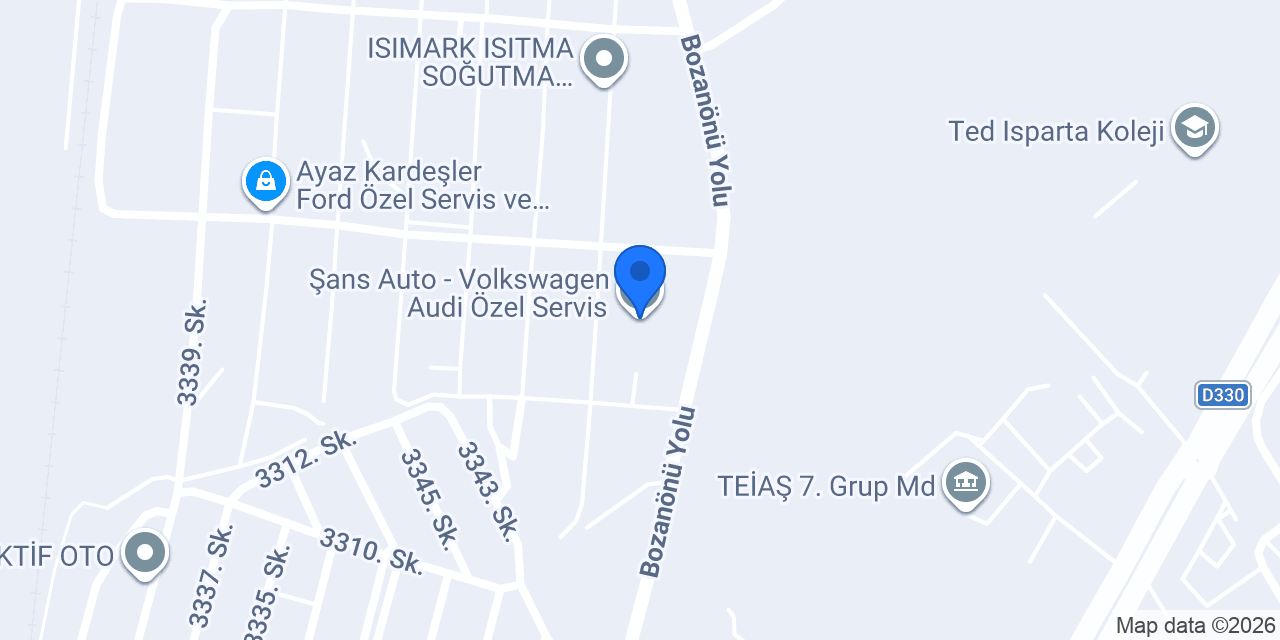 Şans Auto - Volkswagen Audi Özel Servis konumu