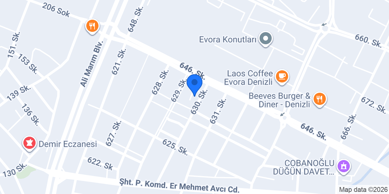Denizli Taksi konumu