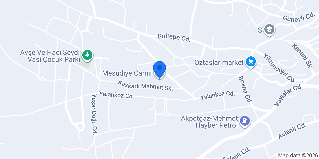 Mesudiye Camii konumu
