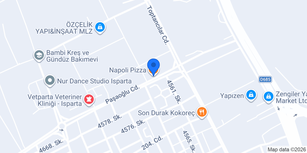 Napoli Pizza konumu