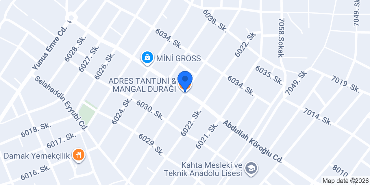 ADRES TANTUNİ & MANGAL DURAĞI konumu
