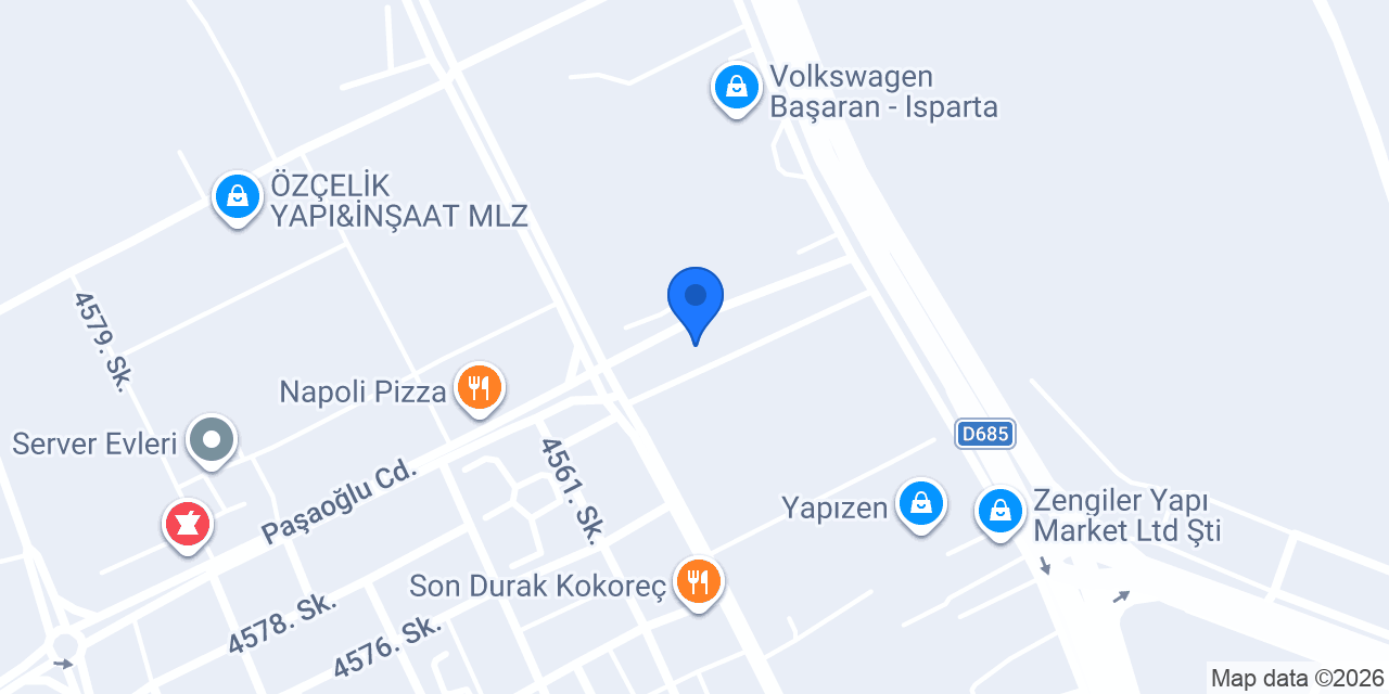 Isparta Belediyesi İtfaiye Müdürlüğü konumu