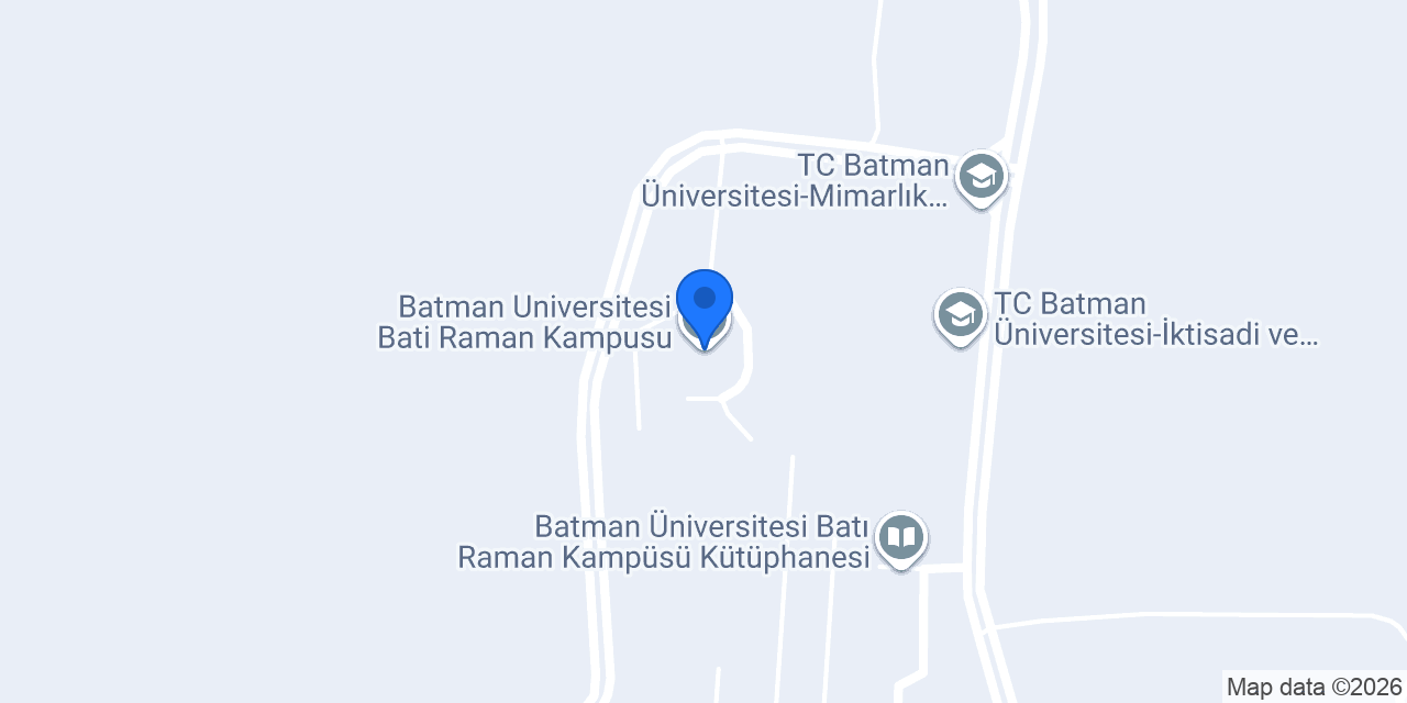 Batman Universitesi Bati Raman Kampusu konumu