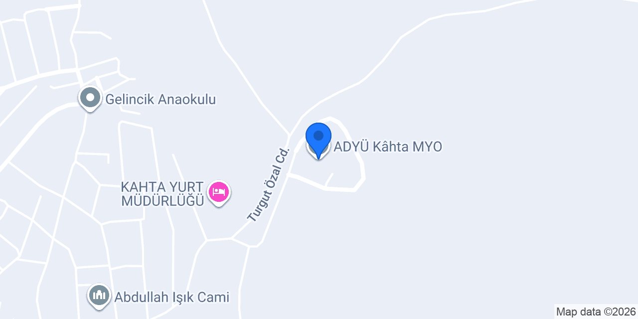 ADYÜ Kâhta MYO konumu