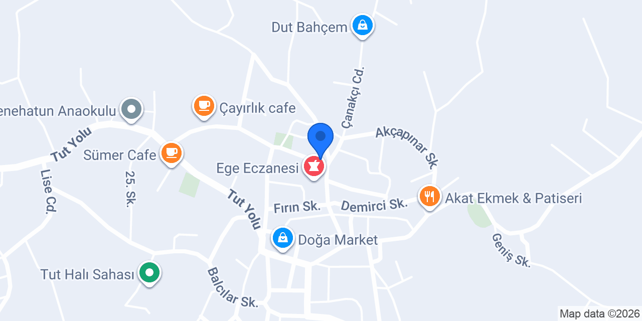 Tut Eczanesi konumu