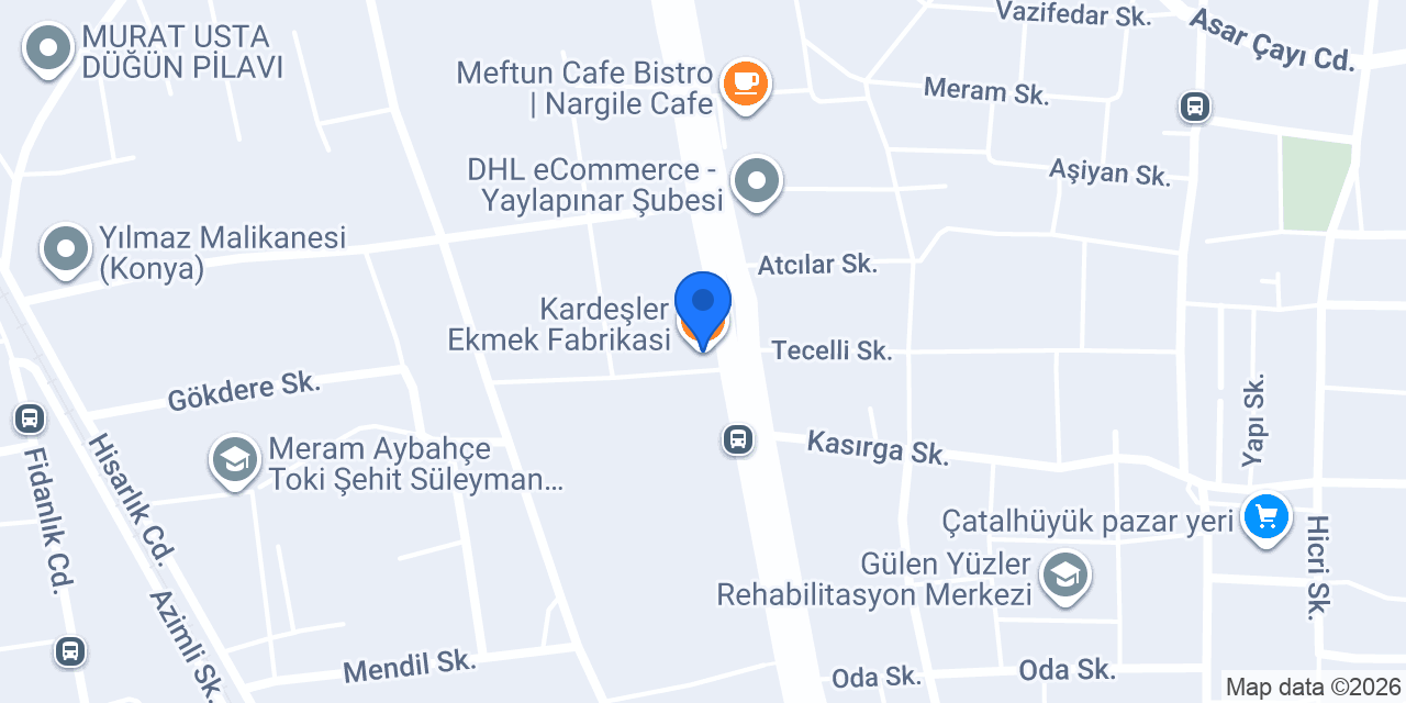 Kardeşler Ekmek Fabrikasi konumu