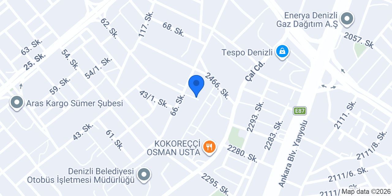 Zafer Mutfak Mobilya Denizli konumu