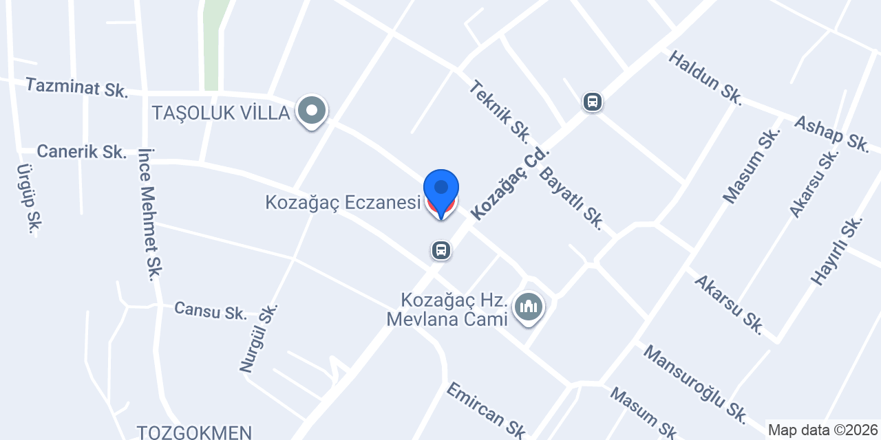Kozağaç Eczanesi konumu
