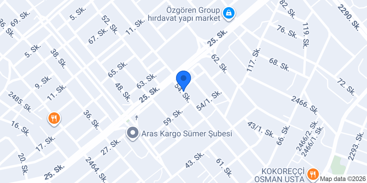 Özgenç Otomotiv konumu