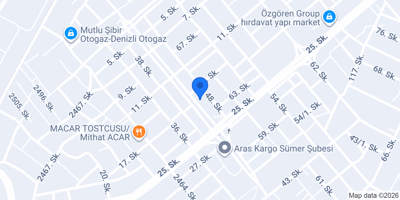 Sürat Kargo Sümer Şube konumu