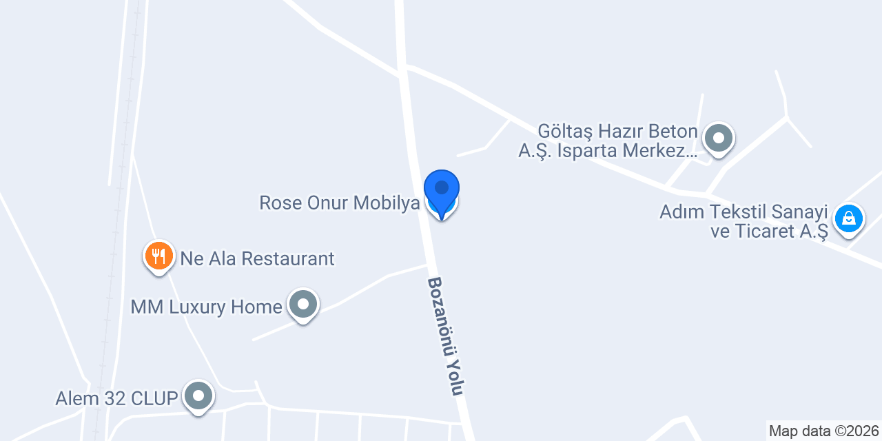 Rose Onur Mobilya konumu