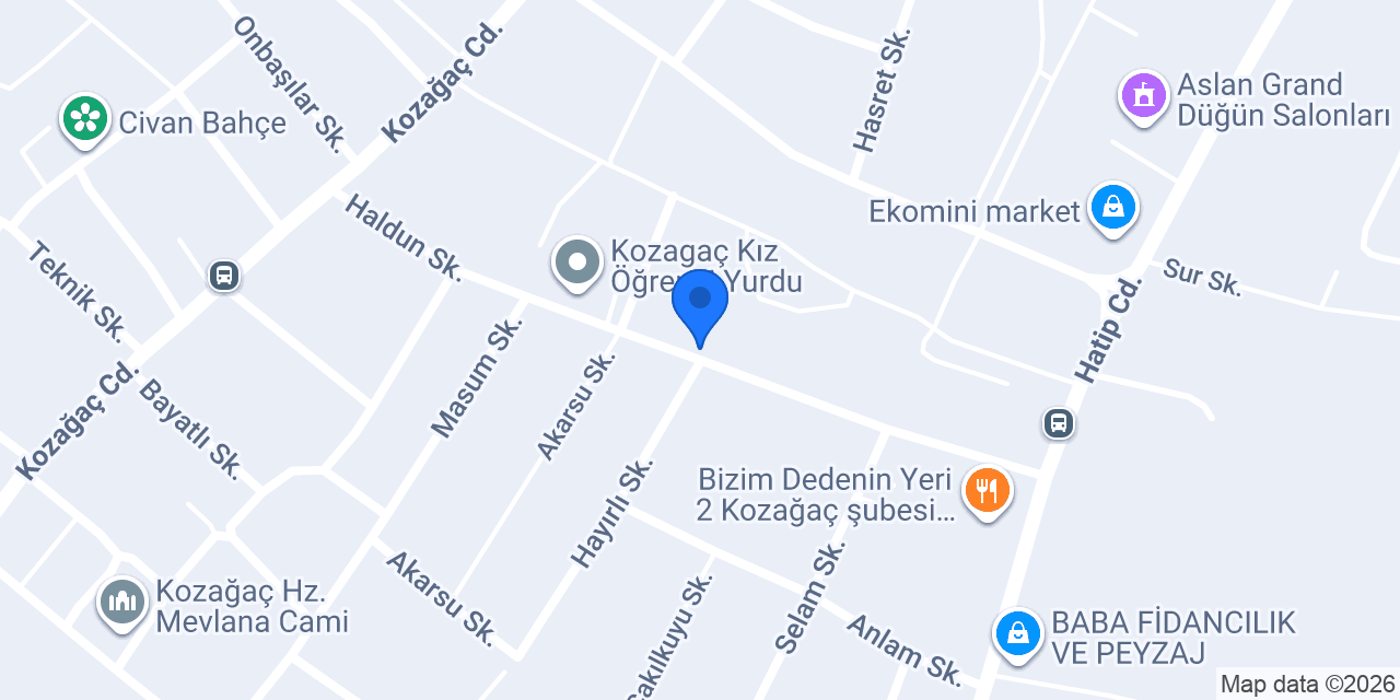 Özel Meram Laleleri Anaokulu konumu